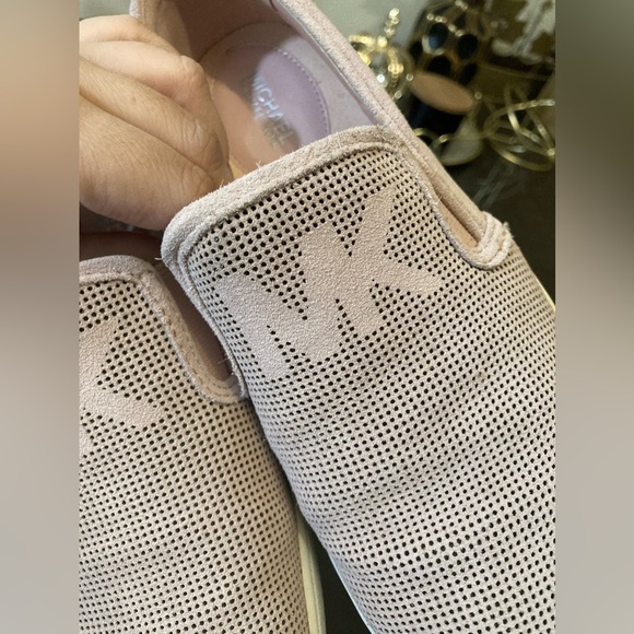 Michael Kors KEATON SLIP ON LASERED SUEDE Women’s Pink Slip-On Sneakers … - Picture 4 of 10